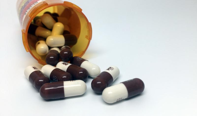 Bottle of doxycycline