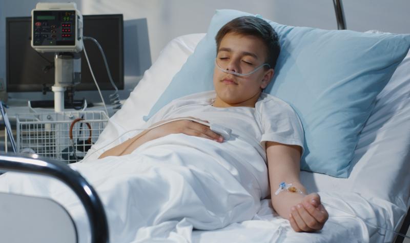 Hospitalized boy with MIS-C