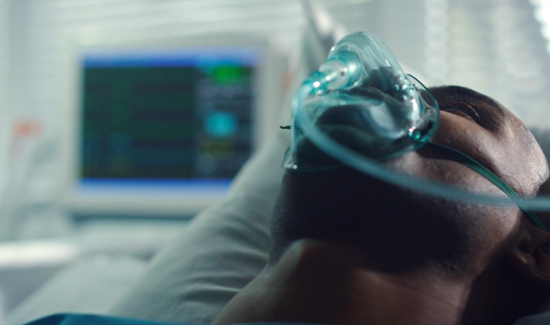 Flu patient in hospital