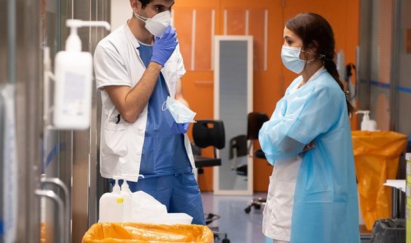 hospital workers