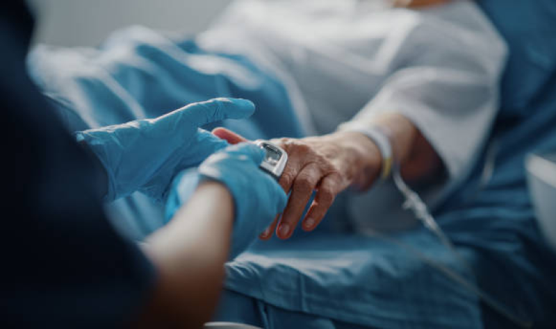 Older person in hospital bed