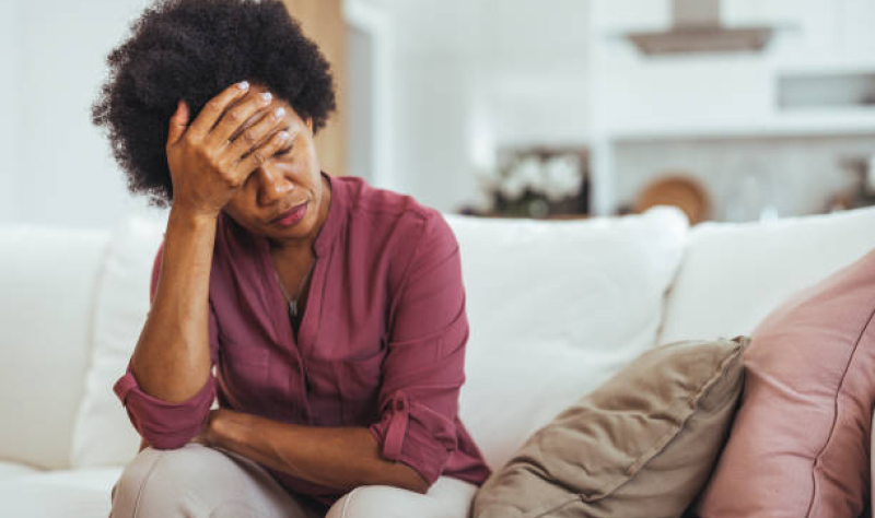 Woman with long COVID