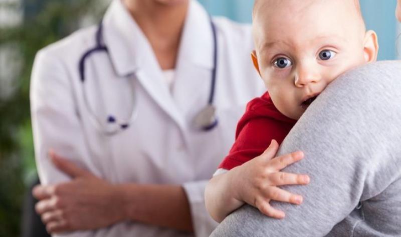 baby at doctor's office