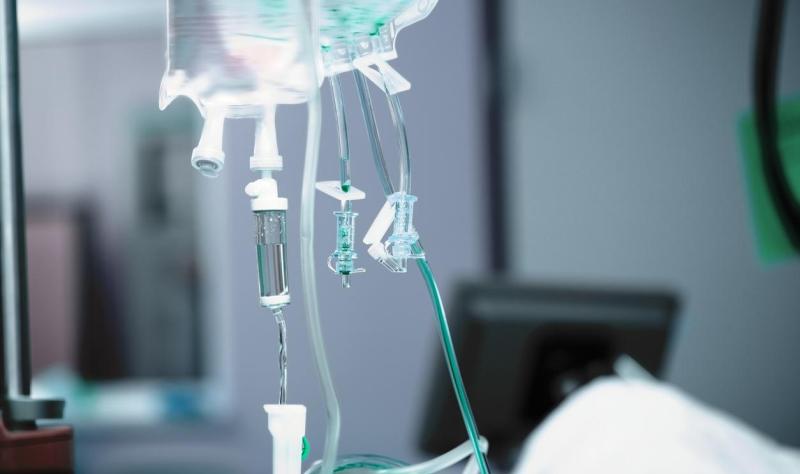 IV antibiotic drip in hospital