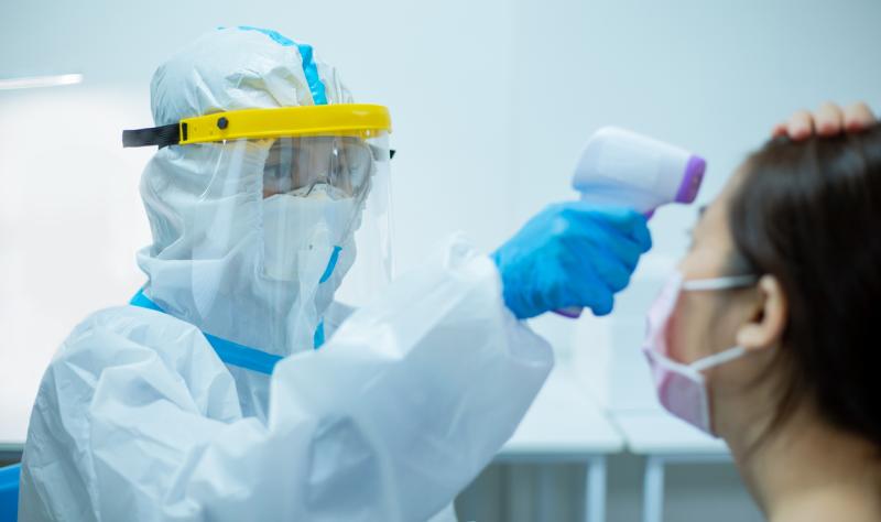 Healthcare worker testing for fever