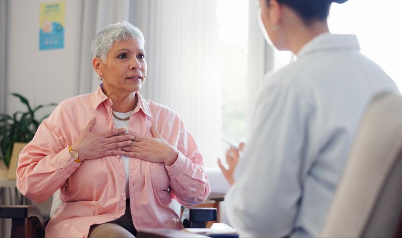 elderly woman with doctor