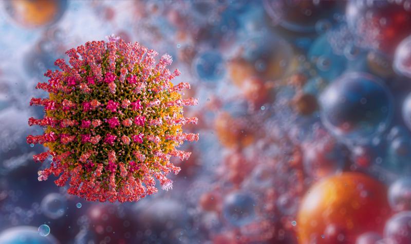 Measles virus illustration