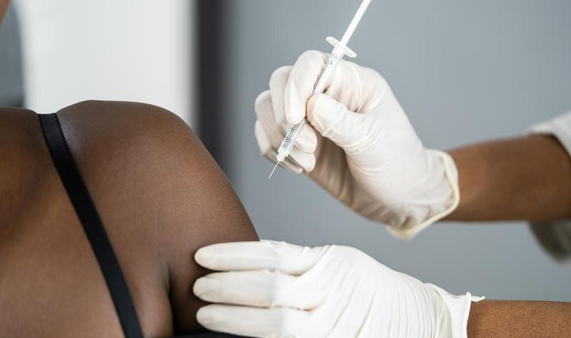 young vaccinated woman