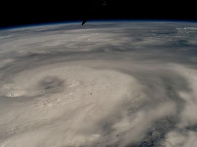 Satellite view of hurricane