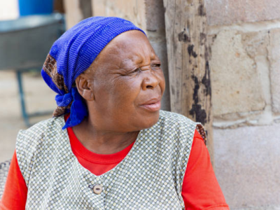 Disabled woman in Africa