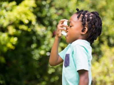 Child using inhaler