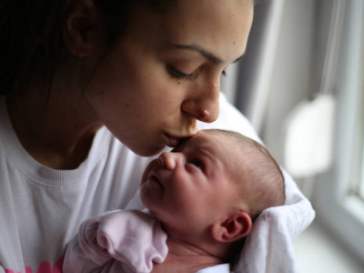 Mom with newborn