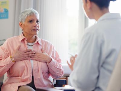 elderly woman with doctor