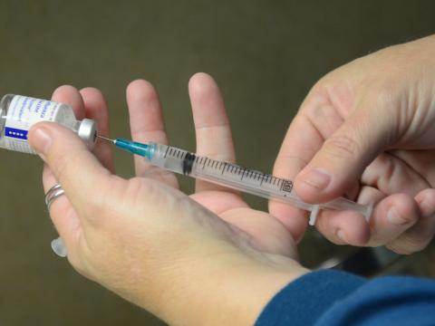 Vaccine being prepared