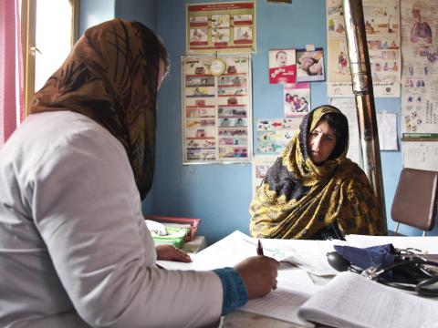 Doctor and patient in Afghanistan