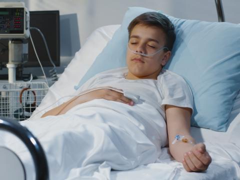 Hospitalized boy with MIS-C