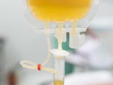 Convalescent plasma drip