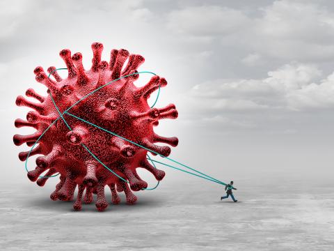 Long-COVID patient dragging giant virus