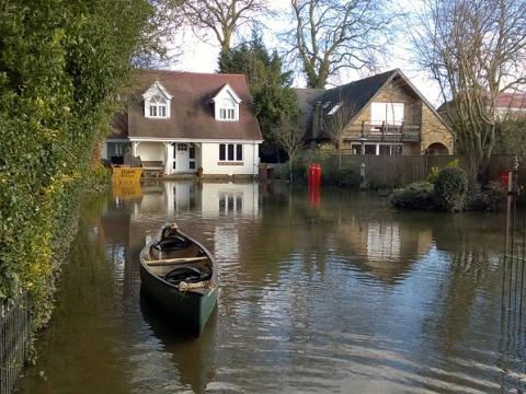 Flooding by houses