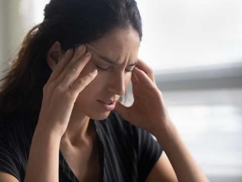 Woman with headache