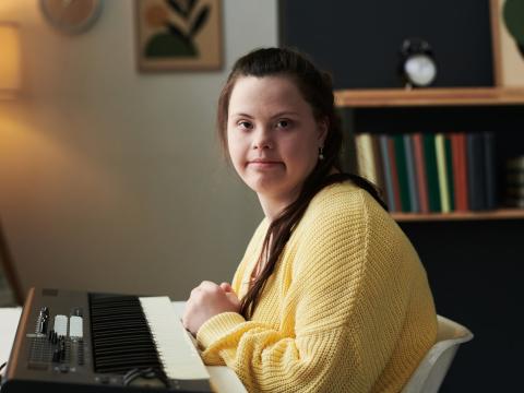 Musician with Down syndrome
