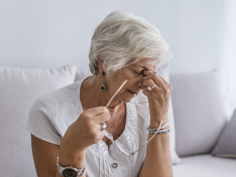 Older tired woman