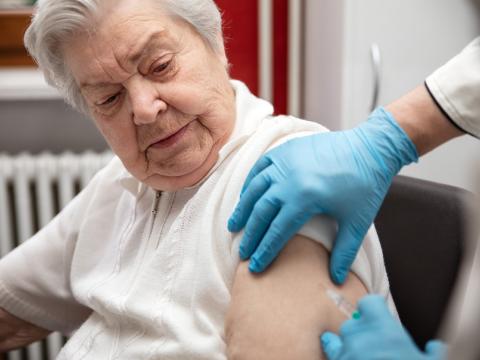 older woman jab