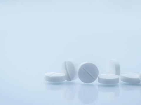row of white pills