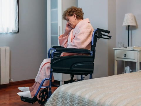 Sleepy nursing home resident