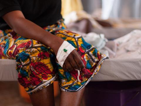 African woman in hospital