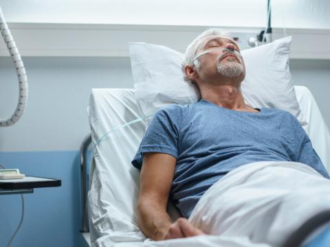 hospitalized man