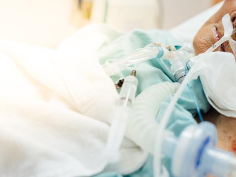 Elderly intubated patient
