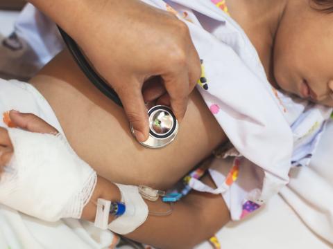 Young child in hospital