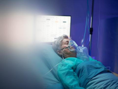 Flu patient in hospital