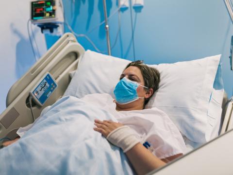 Woman in hospital with COVID