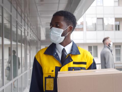 black essential worker