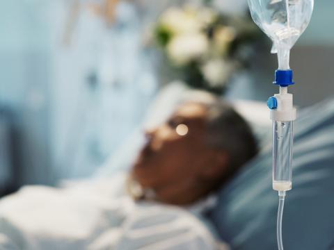 Severely ill hospital patient