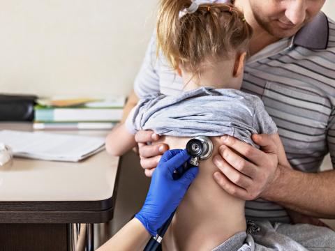 Young girl at doctor's office