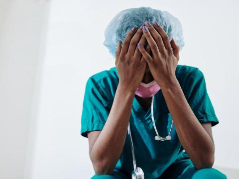 stressed nurse