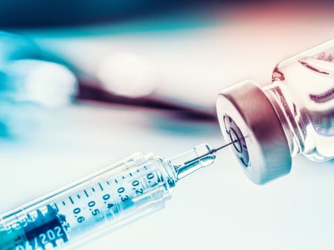 syringe and vial