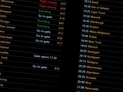 airport departure board