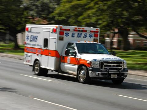 Ambulance on road