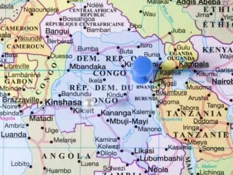 Angola DRC map