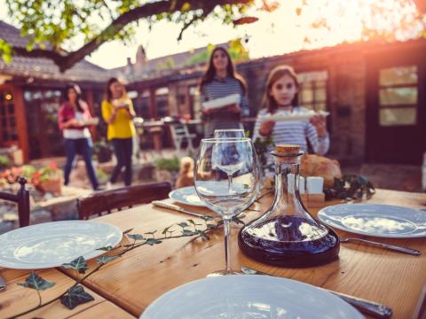 Backyard dining