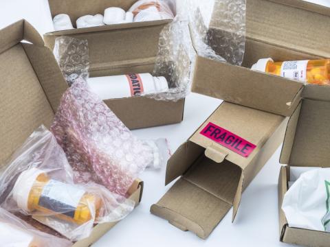 Boxes with medicines