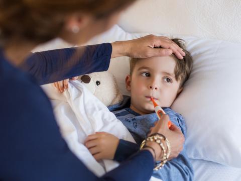 boy with fever