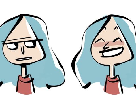 Calm vs stress illustration