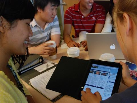 College students studying