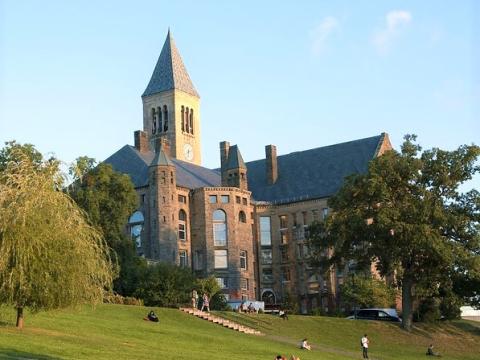 Clock tower at Cornell University