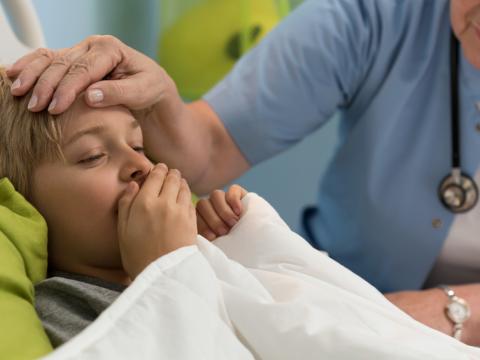 Coughing boy